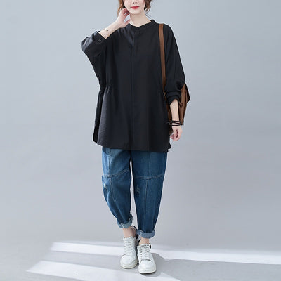 Loose Slimming Blouse For Fat Women Plus Size Women's Clothing